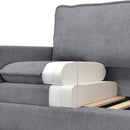 Sofa Sæt 2 pcs Lysegrå Polyester