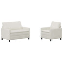 Sofa Sæt 2 pcs Cremefarvet Polyester