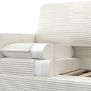 Sofa Sæt 2 pcs Cremefarvet Polyester