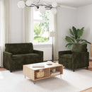 Sofa Sæt 2 pcs Grøn Polyester