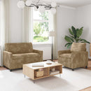 Sofa Sæt 2 pcs Gråbrun Polyester