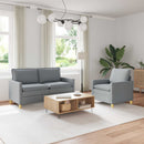 Sofa Sæt 2 stk. Lysegrå Stof