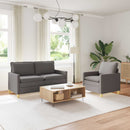 Sofa Sæt 2 stk. Mørkegrå Stof