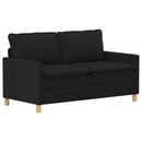Sofa Sæt 2 stk. Sort Stof