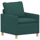 Sofa Sæt 2 stk. Mørkegrøn Stof