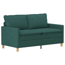 Sofa Sæt 2 stk. Mørkegrøn Stof