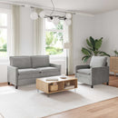Sofa Sæt 2 pcs Lysegrå Fløjl