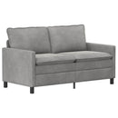 Sofa Sæt 2 pcs Lysegrå Fløjl
