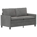Sofa Sæt 2 pcs Mørkegrå Fløjl
