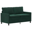 Sofa Sæt 2 pcs Mørkegrøn Fløjl