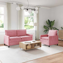 Sofa Sæt 2 pcs Lyserød Fløjl