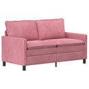 Sofa Sæt 2 pcs Lyserød Fløjl