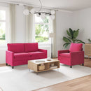 Sofa Sæt 2 pcs Vinrød Fløjl
