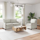 Sofa Sæt 2 pcs Cremefarvet Fløjl