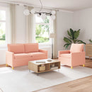 Sofa Sæt 2 stk. Lyserød Stof