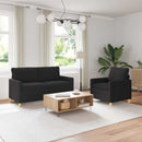 Sofa Sæt 2 stk. Sort Stof
