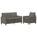 Sofa Sæt 2 pcs Lysegrå Stof