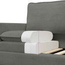 Sofa Sæt 2 pcs Lysegrå Stof
