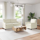 Sofa Sæt 2 pcs Cremefarvet Stof