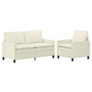 Sofa Sæt 2 pcs Cremefarvet Stof