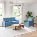 Sofa Sæt 2 pcs Blå Stof