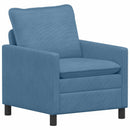 Sofa Sæt 2 pcs Blå Stof