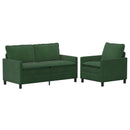 Sofa Sæt 2 pcs Jungle Grøn Stof