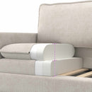 Sofa Sæt 2 pcs Cremefarvet Polyester