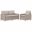 Sofa Sæt 2 pcs Beige Polyester