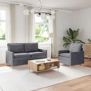 Sofa Sæt 2 pcs Lysegrå Polyester