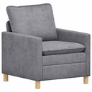 Sofa Sæt 2 pcs Lysegrå Polyester