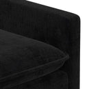 Sofa Sæt 2 pcs Sort Polyester