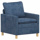 Sofa Sæt 2 pcs Blå Polyester