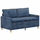 Sofa Sæt 2 pcs Blå Polyester