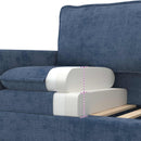 Sofa Sæt 2 pcs Blå Polyester