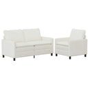 Sofa Sæt 2 pcs Cremefarvet Polyester