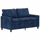 Sofa Sæt 2 pcs Mørkeblå Polyester