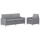 Sofa Sæt 2 stk. Lysegrå Stof