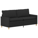 Sofa Sæt 2 stk. Sort Stof