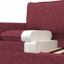 Sofa Sæt 2 stk. Vinrød Stof