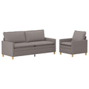 Sofa Sæt 2 stk. Gråbrun Stof