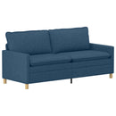Sofa Sæt 2 stk. Blå Stof
