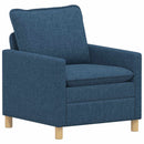 Sofa Sæt 2 stk. Blå Stof