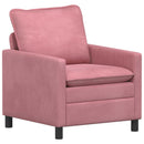 Sofa Sæt 2 pcs Lyserød Fløjl