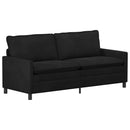 Sofa Sæt 2 pcs Sort Fløjl