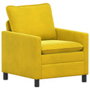 Sofa Sæt 2 pcs Gul Fløjl