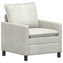 Sofa Sæt 2 pcs Cremefarvet Fløjl