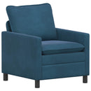 Sofa Sæt 2 pcs Blå Fløjl