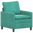 Sofa Sæt 2 pcs Turkis Fløjl