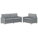 Sofa Sæt 2 stk. Lysegrå Stof